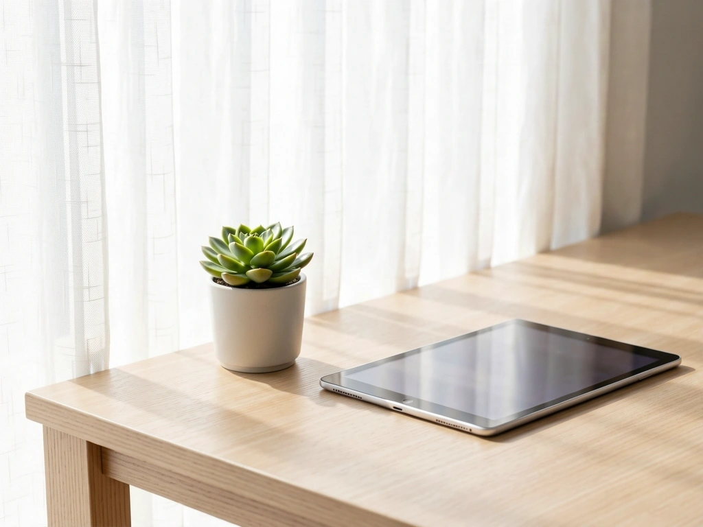 Atmosphère matinale zen et minimaliste